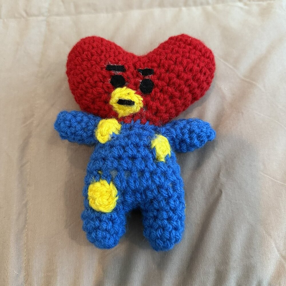 BT21 BTS, Baby Tata, 6 IN, Blue/Red HANDMADE *20% OFF if you buy 4 items I sell